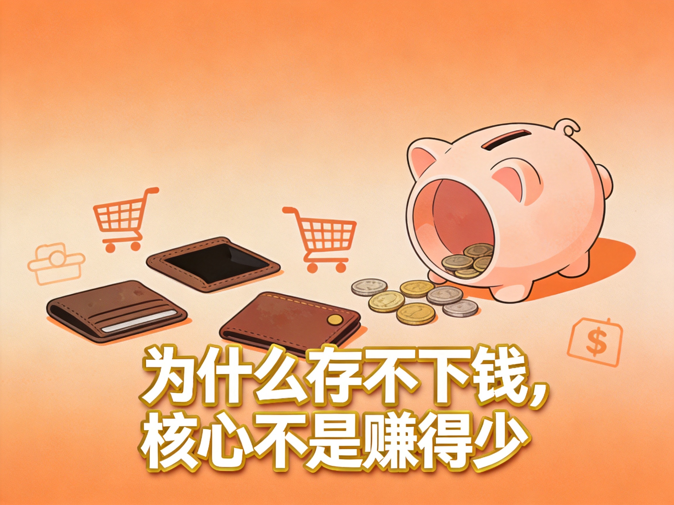 为什么存不下钱,核心不是赚得少