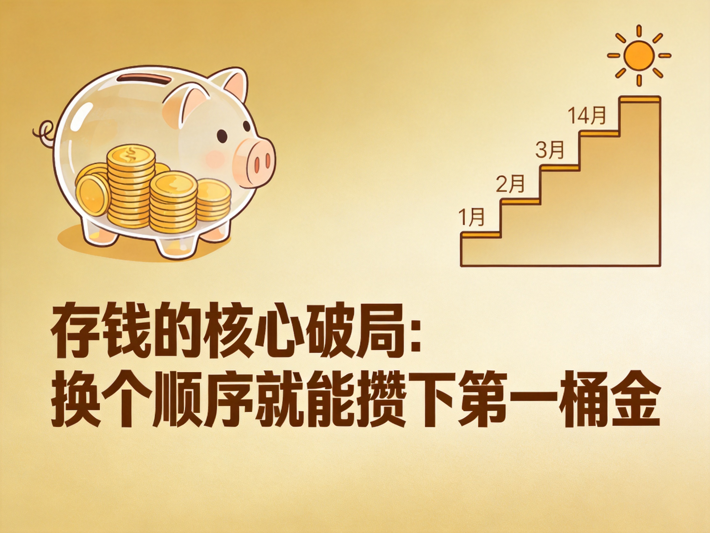 存钱的核心破局:换个顺序就能攒下第一桶金